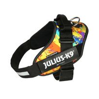 Julius - K9 IDC Powerharness Crazy - aukštos kokybės petnešos, šuns petnešos, pašėlęs raštas