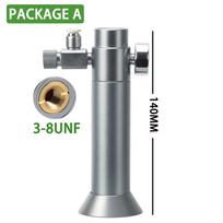 DIY Aquarium CO2 Regulator Solenoid Valve Bubble Counter CO2 Small Gas Bottle 3-8UNF Fish Tank CO2 Pressure Reducing Valve Package A