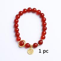 8MM natūralaus raudonojo agato apyrankė moterims, su triušio zodiako ženklu, pritraukianti sėkmę, minimalistinė, paaugliams, madingi kasdieniai papuošalai 1 pc
