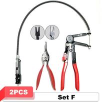 2/5pcs Hose Clamp Pliers Clamp Clic R Type Swivel Jaw Flat Band Pliers for Car Truck Fuel Oil Water Pipe Disassembly Tools 2pcs Set F