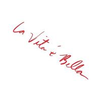 Decals La Vita e Bella Reflective Letters Vinyls Decals Fashion Creative Car Full Body Head Styling Stickers 22cm 18cm raudona