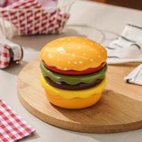 Cute Burger Ceramic Plate Set Dipping Dish Seasoning Dish Snack Bowl Dessert Plate Dim Sum Dish Sauce Dishes Tasting Plates Tray geltona
