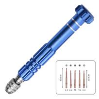 Eyeglass Repair Kit 5 in 1 Multifunctional Small Screwdriver Eyeglass Repair Tool Accessory for Eyeglass Watches Electronics mėlyna