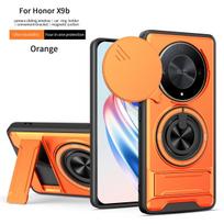 For Honor Magic6 Lite Case Honor X9B Cover Magic 6 Lite Case Magsafe Magnetic Fold Holder Military Armor Camera Protection Cover Honor X9b