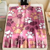 6 Sizes Cat Paw Theme Printed Blanket for Son Daughter Husband Friend, Room Sofa Chair Nap Blanket All Seasons Available, Gifts 100x150cm(39x59in)