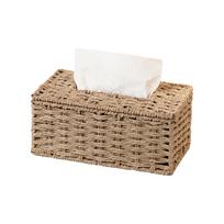 Woven Paper Tissue Box Cover Rectangular Storage Organizer for Home Car Living Room Durable and Lightweight Design with Easy Access Opening One Size