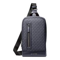 MICHAEL KORS COOPER Classic Logo Sling Bag Printed Canvas Backpack Coated Canvas Chest Bag Regular Men's Dark Blue mėlyna
