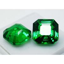 20.25 Ct Natural Tsavorite SQUARE SHAPE Garnet Green CERTIFIED Loose Gemstone 11.1 mm Each žalia
