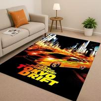 3D Fast F-Furious Vin Diesel Racing Car Living Room Non-Slip Area Rug Carpet for Bedroom Playroom Sofa,Easy Clean Home Doormat 40x60cm( 15x23in )