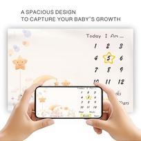 Soft Newborn Photography Backdrop for Tracking Baby’s Growth, 0-12 Months 47.2x31.5inch/120*80cm