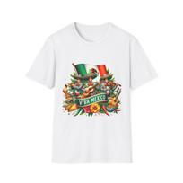 Viva Mexico Tee - Unisex Softstyle T-Shirt, Mexican Culture Shirt, Festival S įvairiaspalvis