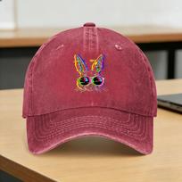 Baseball Cap Trippy Rabbit Vibrant Glitch Effects Vaporwave EDM Lover Summer Casual Hip Hop Hats Hunting Hot Sale Baseball Caps One Size