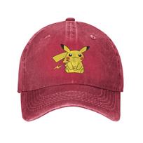 Pokemono kepurė su snapeliu Pikachu Hipsterio beisbolo kepurė Kepurės Skydelis Apsauga Snapback Medvilniniai viršutiniai drabužiai gorras Adjustable pink