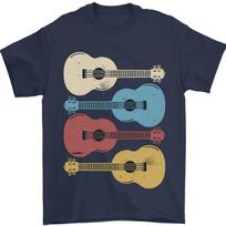 Four Ukulele Guitars Mens T-Shirt 100% Cotton S įvairiaspalvis
