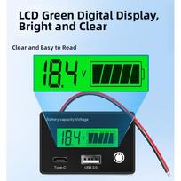 For Battery Diagnostics Green Capacity Tester LCD Battery Tester Ternary Lithium Support Lithium Iron Phosphate Support China Mainland