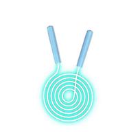 Glowing Jump Rope Adjustable 2.8m Light Up Skipping Rope rožinė šviesi spalva