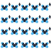 20PCS Plastic Cross Atomization Micro Nozzle Adjustable Misting Sprinkler Nozzle  Lawn Watering mėlyna/juoda