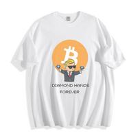 Bitcoin Diamond Hands T-Shirt Mens Womens Tees Top - Bold Crypto Confidence Unisex Tee L