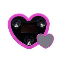 Solar Heart LED Car Atmosphere Light Wireless Neon Decorative Lamp for Interior Exterior Suction Cup Mount Waterproof Romantic Gift for Couples violetinė