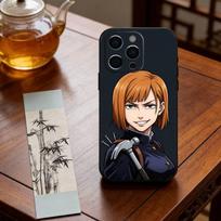 Anime J-Jujutsu Kaisen N-Nobara Kugisaki Phone Case For iPhone 17,16,15,14,13,12,11 Plus,Pro Max,XS,Soft Silicone Black Cover iPhone13PRO