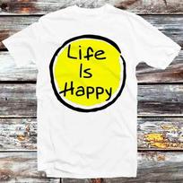 Life Is Happy Always Sunny Manga Positive Anime T Shirt Mens Womens Tees Top B1037 S