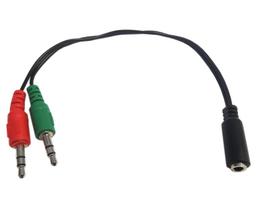 Jack Adapter 4Pin 3.5Mm Socket 2X 3.5Mm Plug