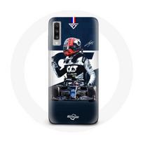 Coque pour Samsung Galaxy A50 Formule 1 Max Verstappen Pilote automobile F1 Bleu