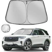 Priekinio stiklo apsauga nuo saulės 2011-2019 m. Ford Explorer SUV automobiliams, sulankstoma apsauga nuo saulės automobilių priekiniam stiklui, blokuojanti UV spindulius ir karštį, automobilių interjero apsauga for 2011-2019 Ford Explor