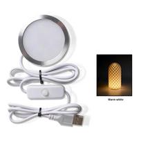 3D spausdintuvo dalis, skirta Bambu Lab LED lempos rinkiniui 001, pasidaryk pats modelio aparatūra be korpuso, šiltai balta, DC 5V, 3D spausdintuvo reguliuojamo apšvietimo rinkinys Led Lamp Warm White