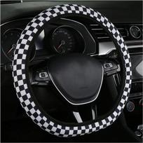 1 vnt. Universalus automobilio vairo užvalkalas, keturių sezonų, pralaidus orui, prakaitą sugeriantis, neslystantis, mielas animacinis, languotas, spalvų derinimo, įžymybių 38cm