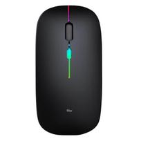 Belaidė pelė FIT2 M1, 2,4 GHz + Bluetooth 5.2, įkraunama, 1600 DPI, juoda
