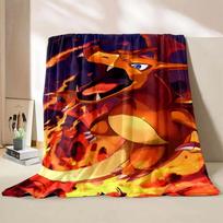 Charizard Dracaufeu Print Cartoon Blanket Children Adult Blanket Soft Warm Bedding for Bed Sofa Travel Cover Blanket 30x40in
