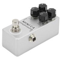 Compressor Guitar Effect Pedal Metal Silver Mini Compressors Pedals 4 Basic Controls
