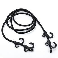 Outdoor Camping Tarp & Tent Bungee Cord Set with Carabiner Hooks and Elastic Ropes 1m Black Four Hook Rope