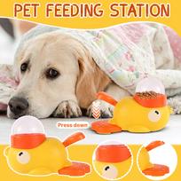 Little Yellow Ducks Pet Food Dispenser, Interactive Toy For Cats And Dogs, Automatic Feeder, Cats Toy One Size