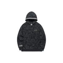 Li Ning X Bruce Lee Collaboration Kung Fu Series Loose Fit All Over Print Embroidered Casual Pullover Hoodie Men Hoodies Black AWDTC77-3 S