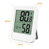LCD Digital Thermometer Hygrometer Indoor Room Electronic Temperature Humidity Meter Sensor Gauge Weather Station For Home M40-White