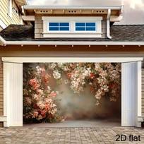 2D Whimsical Flower Arch Garage Door Backdrop Romantic Wedding Decor 47.2x31.5inch/120*80cm