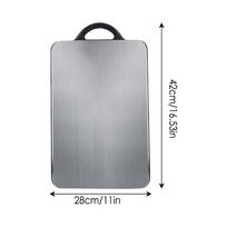 304 Stainless Steel Cutting Board Food Grade Double-Sided Defrosting Board With Easy Grip Handle PP Cutting Board Non-Slip balta