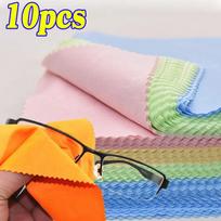 10/100pcs Eyewear Specifc Cleaning Cloth 10/100pcs Square Microfiber Soft for Lenses Glasses Sunglasses 10pcs