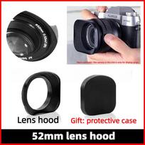 Metal Square Lens Hood for Fuji film XC 35mm F2&XF 23mm / 35mm F2 R WR Lens on XPro3 XT4 XT3 XT30 XT20 52MM-BLACK