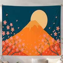 Cherry blossoms of Mount Fuji tapestry 75x100 juoda