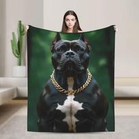 Cane Corso Blanket  Warm Soft Funny Plush Throw Blanket For Couch Chair Travel Office Flannel Bedspread Bed Cover 130x150cm