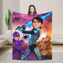 Trollhunters Tales Of Arcadia Soft Blanket  Decorative Plush Throw Blanket Print Couch Chair Flannel Bedspread Sofa Bed Cover 130x150cm