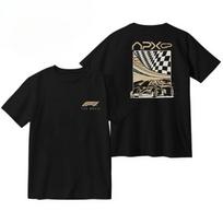 2025 Summer and Autumn F1 Big Movie Team Peripheral Printed T-shirts Loose Outdoor Cycling Short-sleeved Men's and Women's Tops S įvairiaspalvis