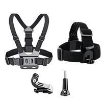 Chest Head Strap Belt For GoPro Hero 12 11 10 9 8 Action Camera Xiaomi Yi 4K Sjcam Sj4000 Insta360 Accessories With J-hook Mount Chest Head Strap
