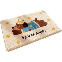 Plush 40x60cm Bathroom Rug Imitation Cashmere Soft Floor Mat with Non Slip Silicone Base for Shower or For Toilet