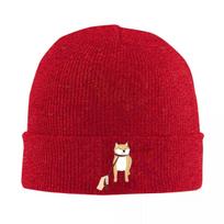 Animal Shiba Inu Dogs Warm Knitted Cap Hip Hop Bonnet Hat Autumn Winter Outdoor Beanies Hats for Unisex Womenx Adult One Size