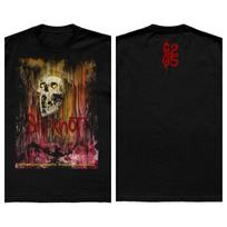 Slipknot 25th Anniversary 2024 Ridgefield Tour Skull Glitch Double-Sided Vintage T-Shirt, Unisex Nu-Metal Fan Streetwear Tee, 100% Cotton Casual S įvairiaspalvis