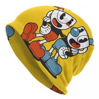 MugUnisex CupHead Skullies Beanies Hats Game Fashion Unisex Street Caps Warm Dualuse Bonnet Hat One Size